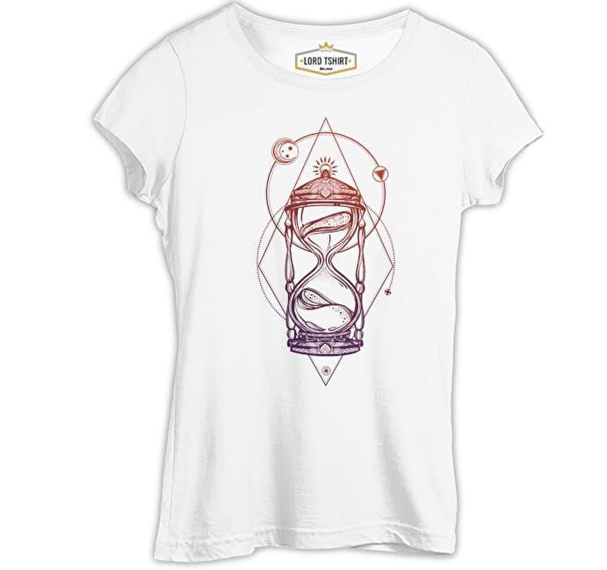 Kum Saati - Yıldızlarda Zaman Beyaz Bayan Tshirt