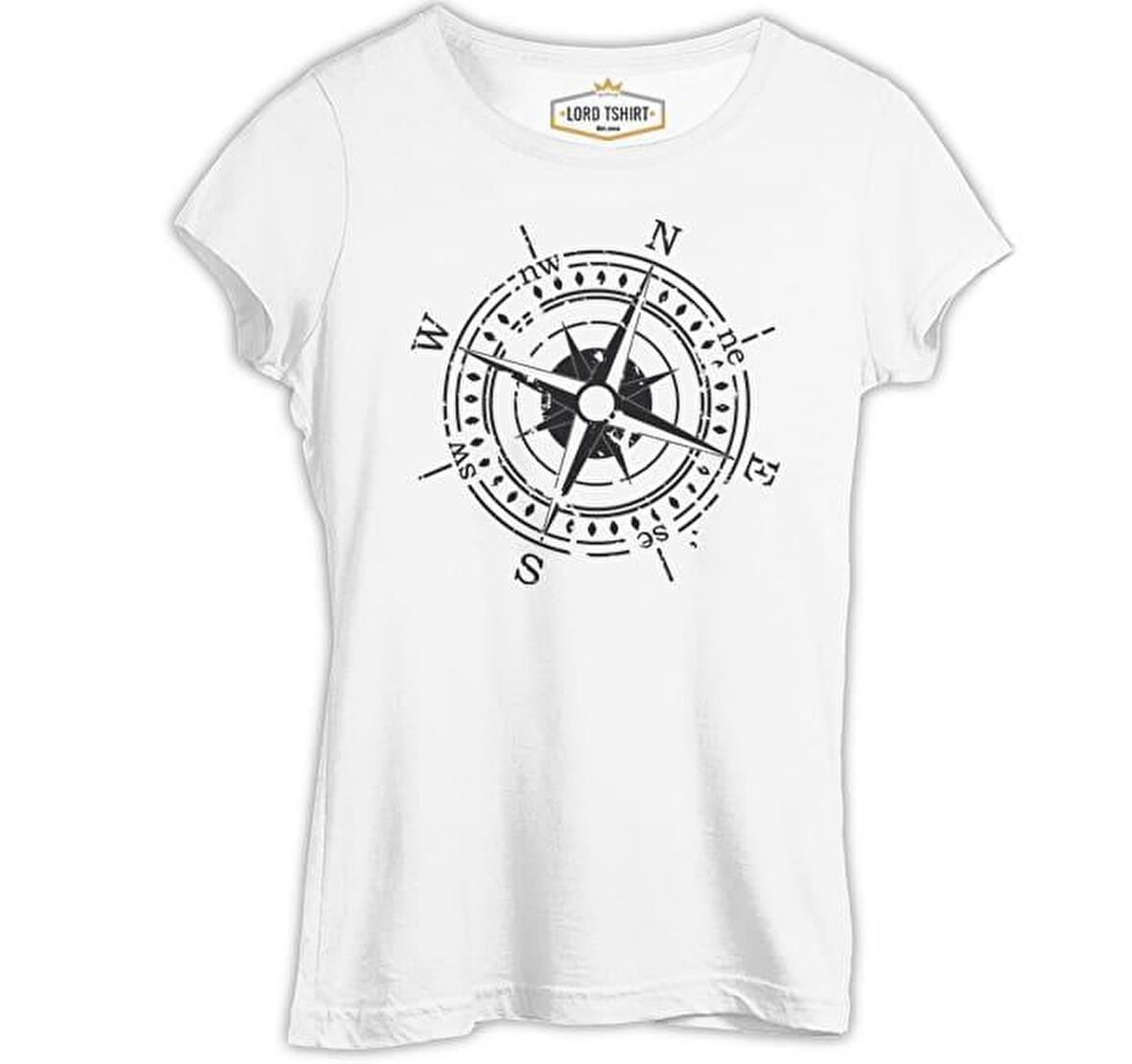 Pusula - Compass North Beyaz Bayan Tshirt