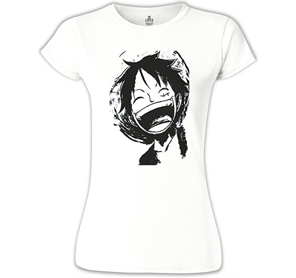 One Piece - Luffy Laugh Beyaz Bayan Tshirt