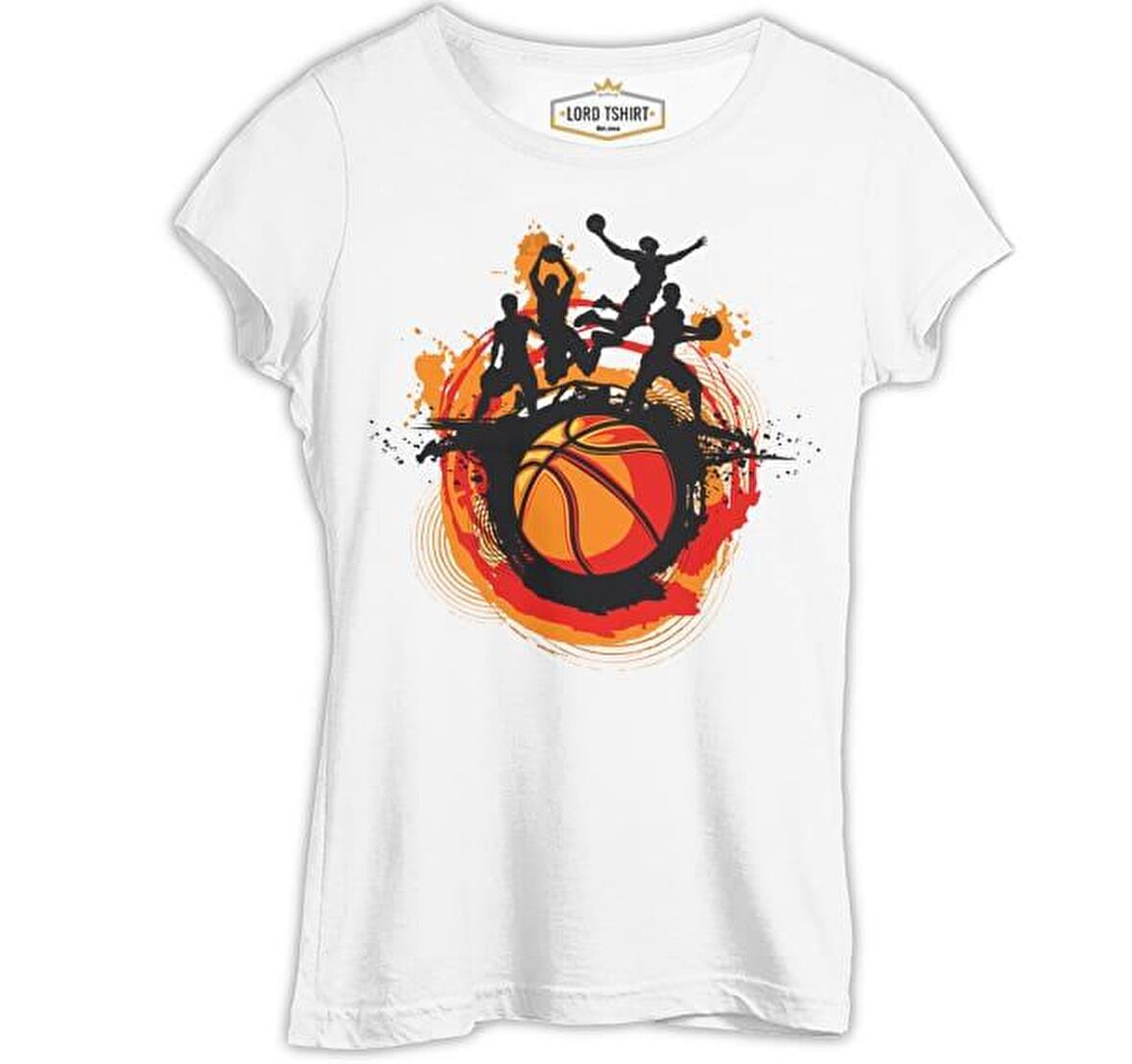 Basketbol - Sokak Topu Beyaz Bayan Tshirt
