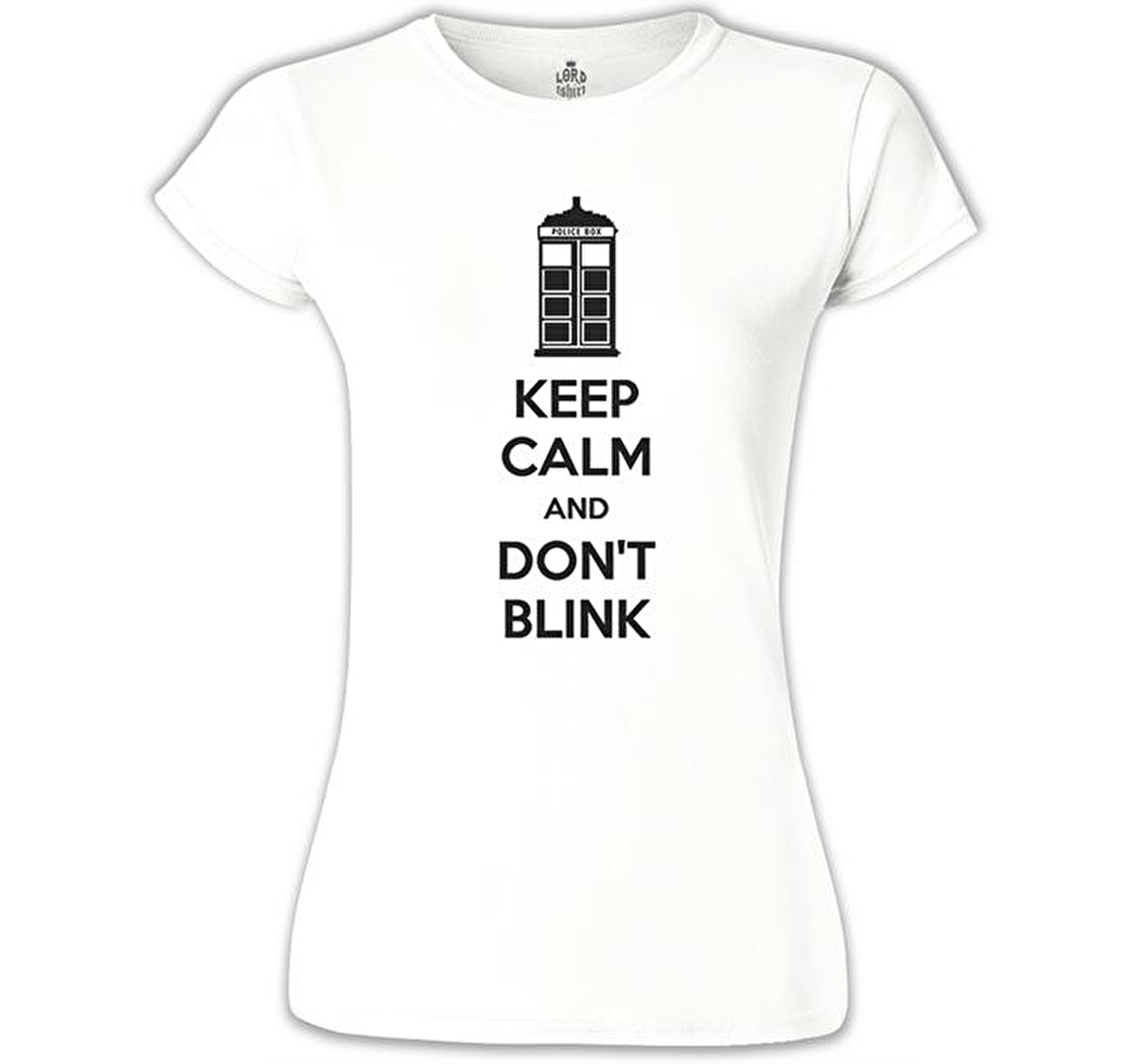 Doctor Who - Keep Calm and Don't Blink Beyaz Bayan Tshirt
