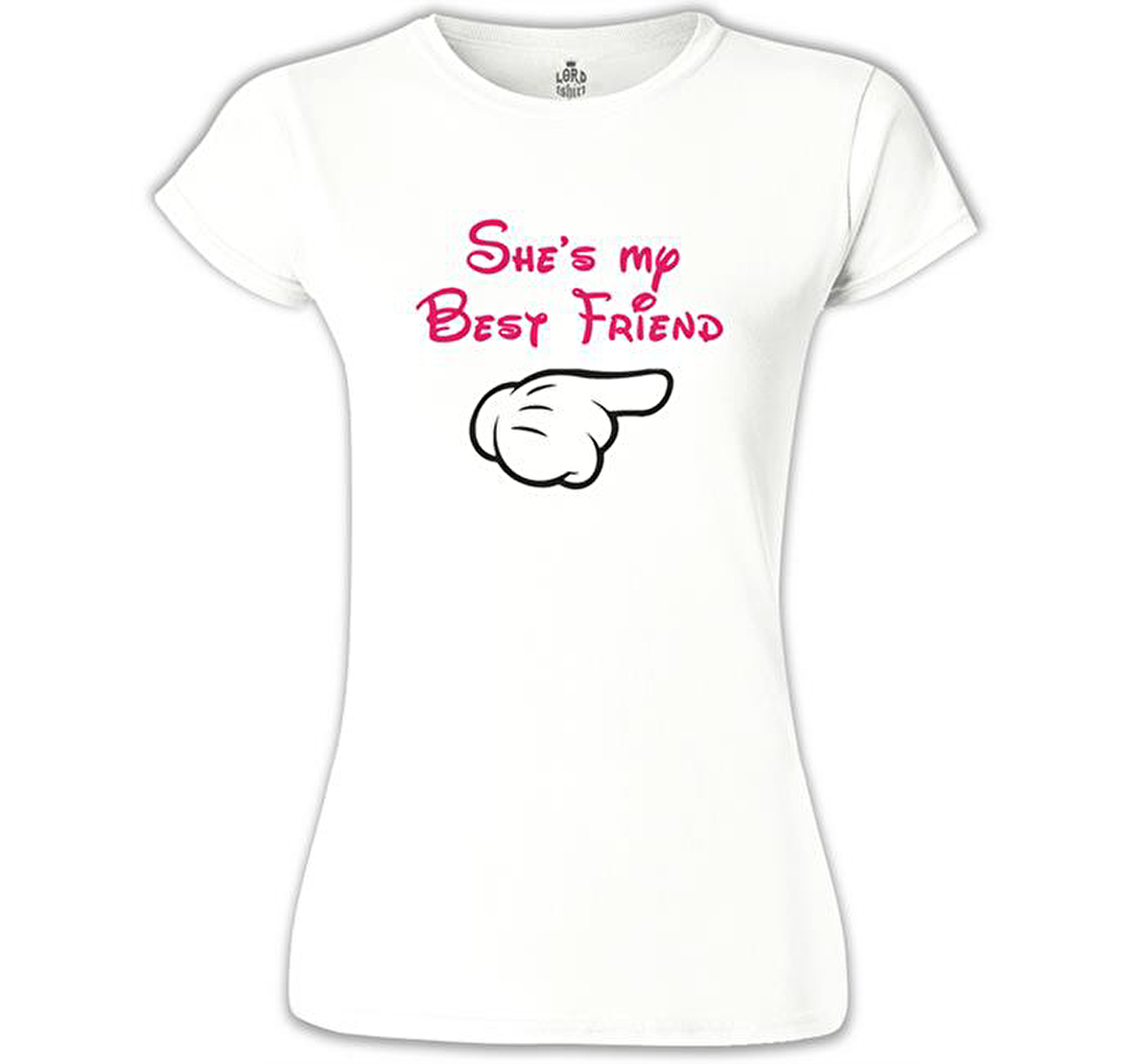 She's my Best Friend 1 Beyaz Bayan Tshirt