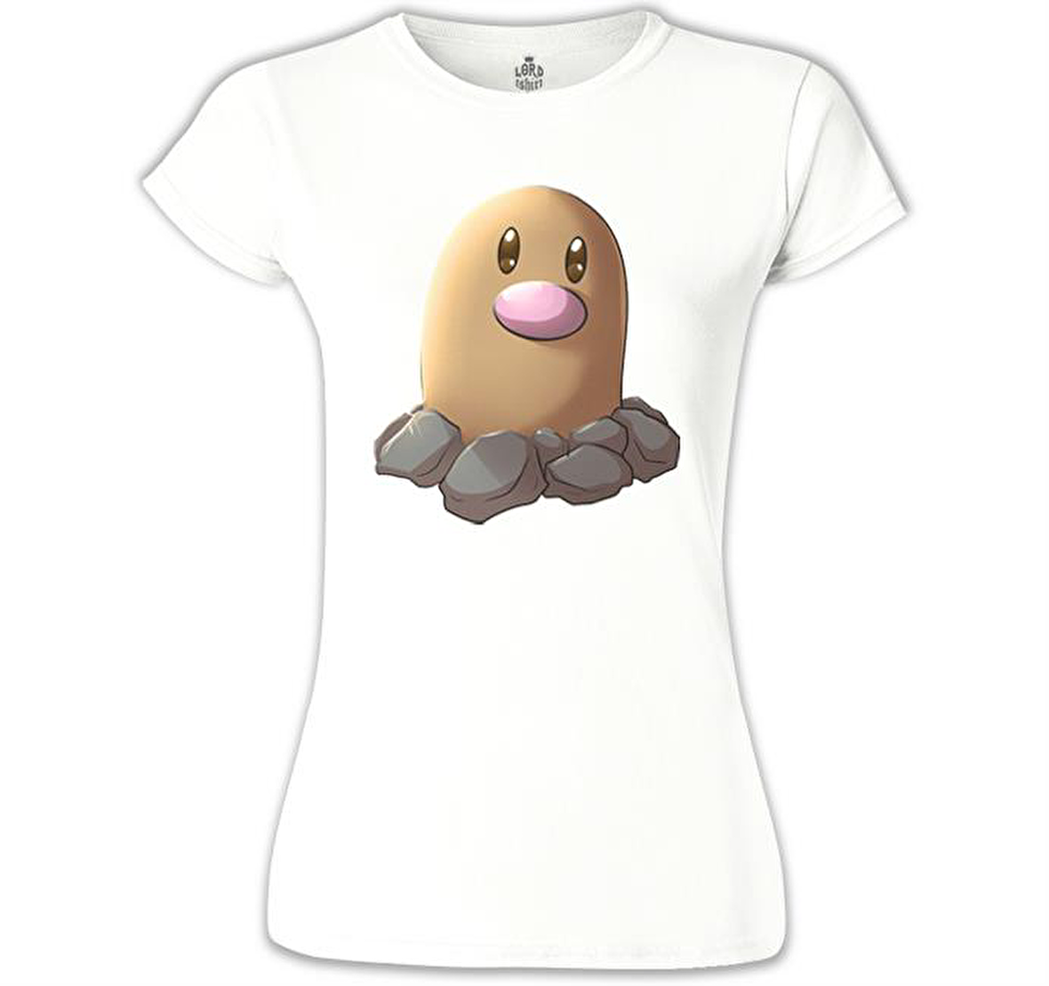 Pokemon Go - Diglett Beyaz Bayan Tshirt