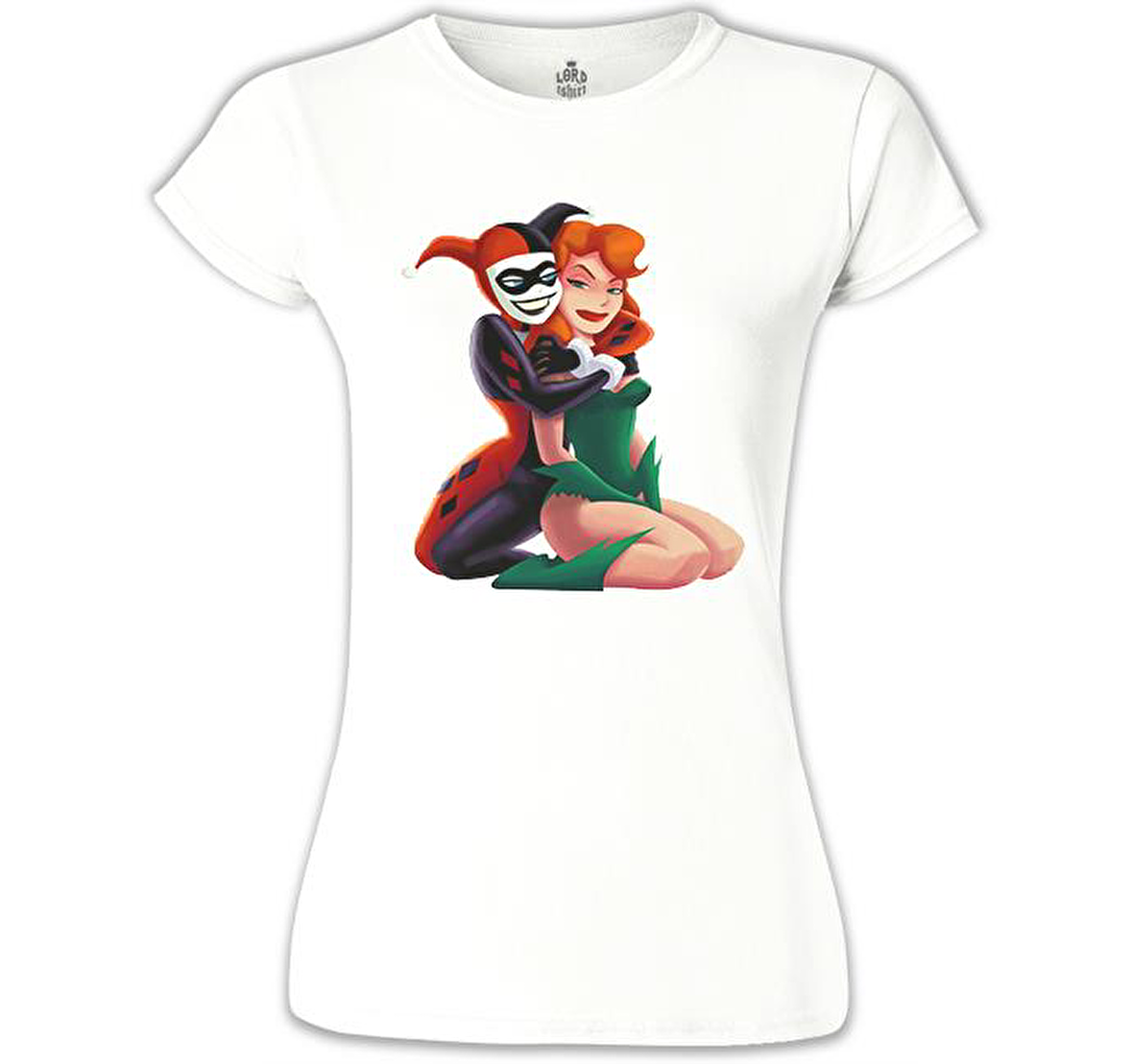 Harley Quinn and Ivy Beyaz Kadın Tshirt