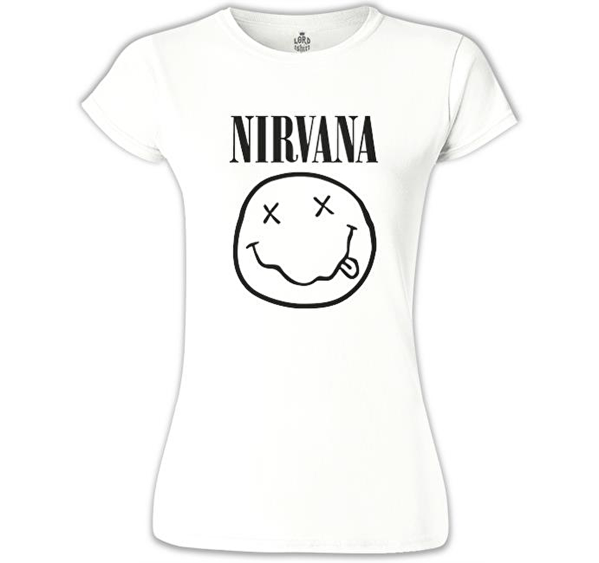 Nirvana - Logo Beyaz Bayan Tshirt
