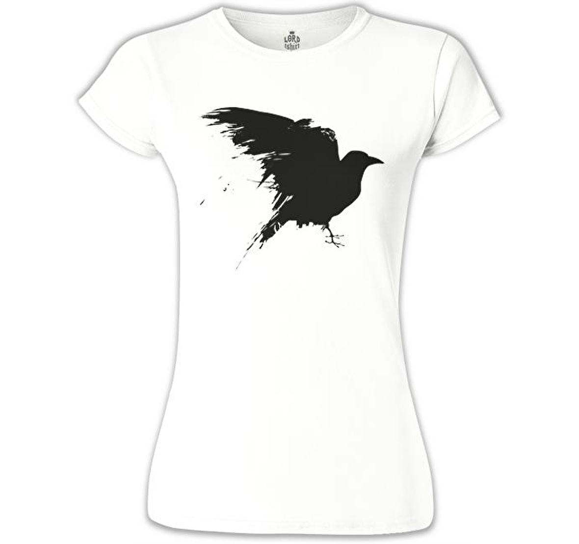Crows on Trees Beyaz Bayan Tshirt