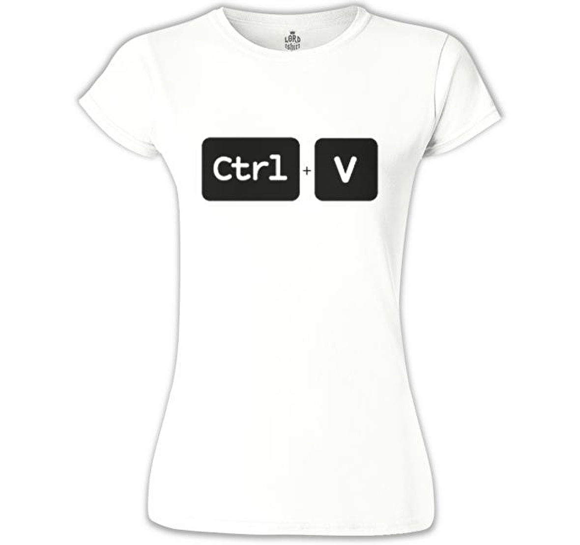 Ctrl+V Beyaz Bayan Tshirt