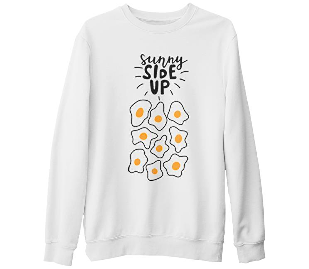Sunny Side Up - Eggs Beyaz Kalın Sweatshirt