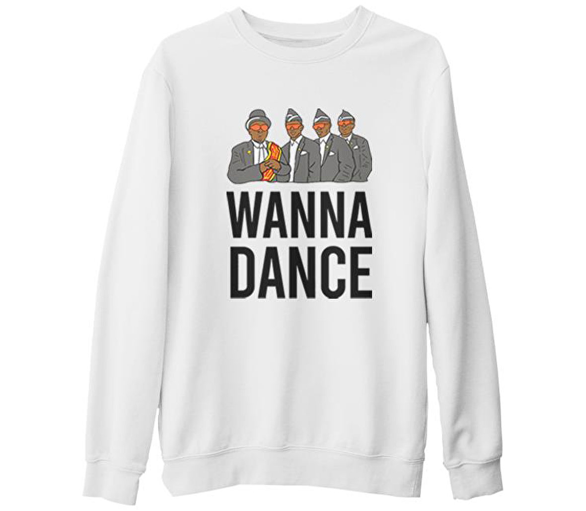 Stay at Home - Dance I Beyaz Kalın Sweatshirt