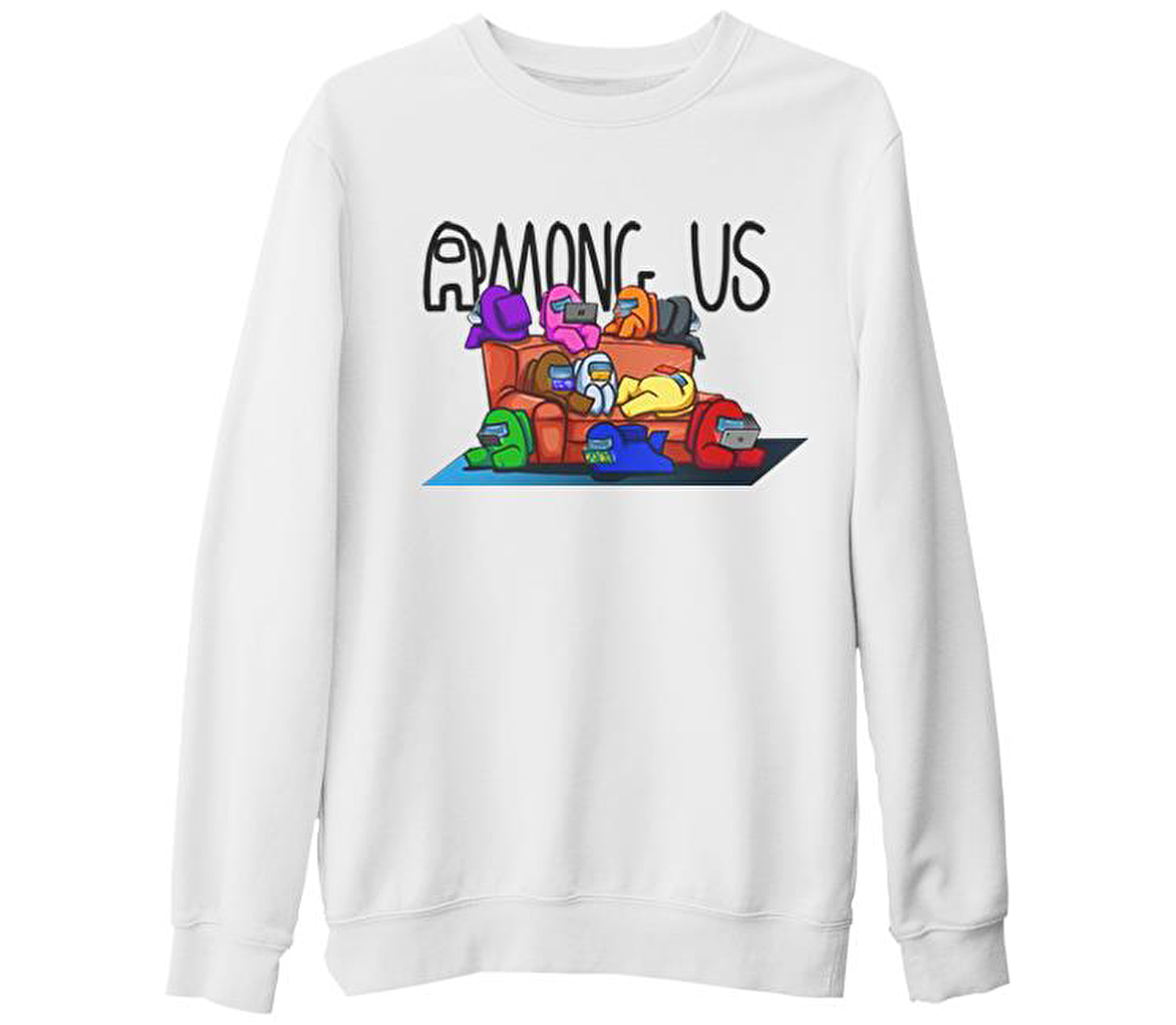 Among Us I Beyaz Kalın Sweatshirt