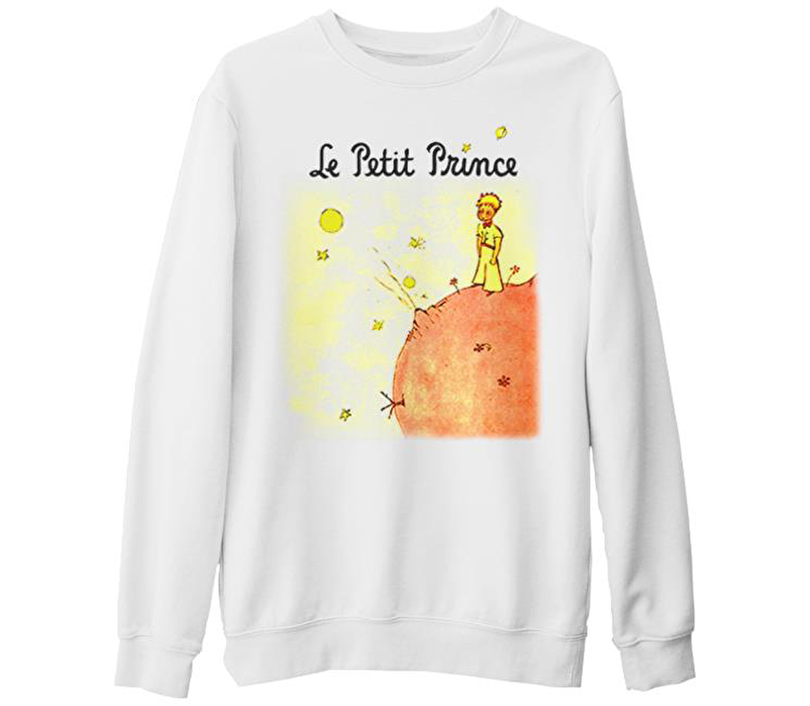 Le Petit Prince Beyaz Kalın Sweatshirt