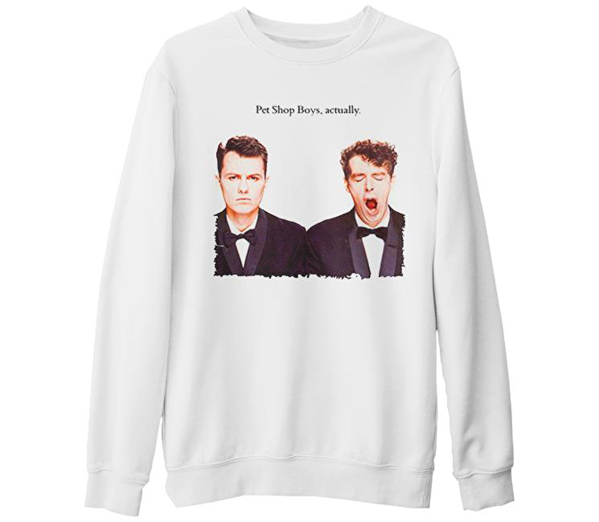 Pet Shop Boys - Actually Beyaz Kalın Sweatshirt