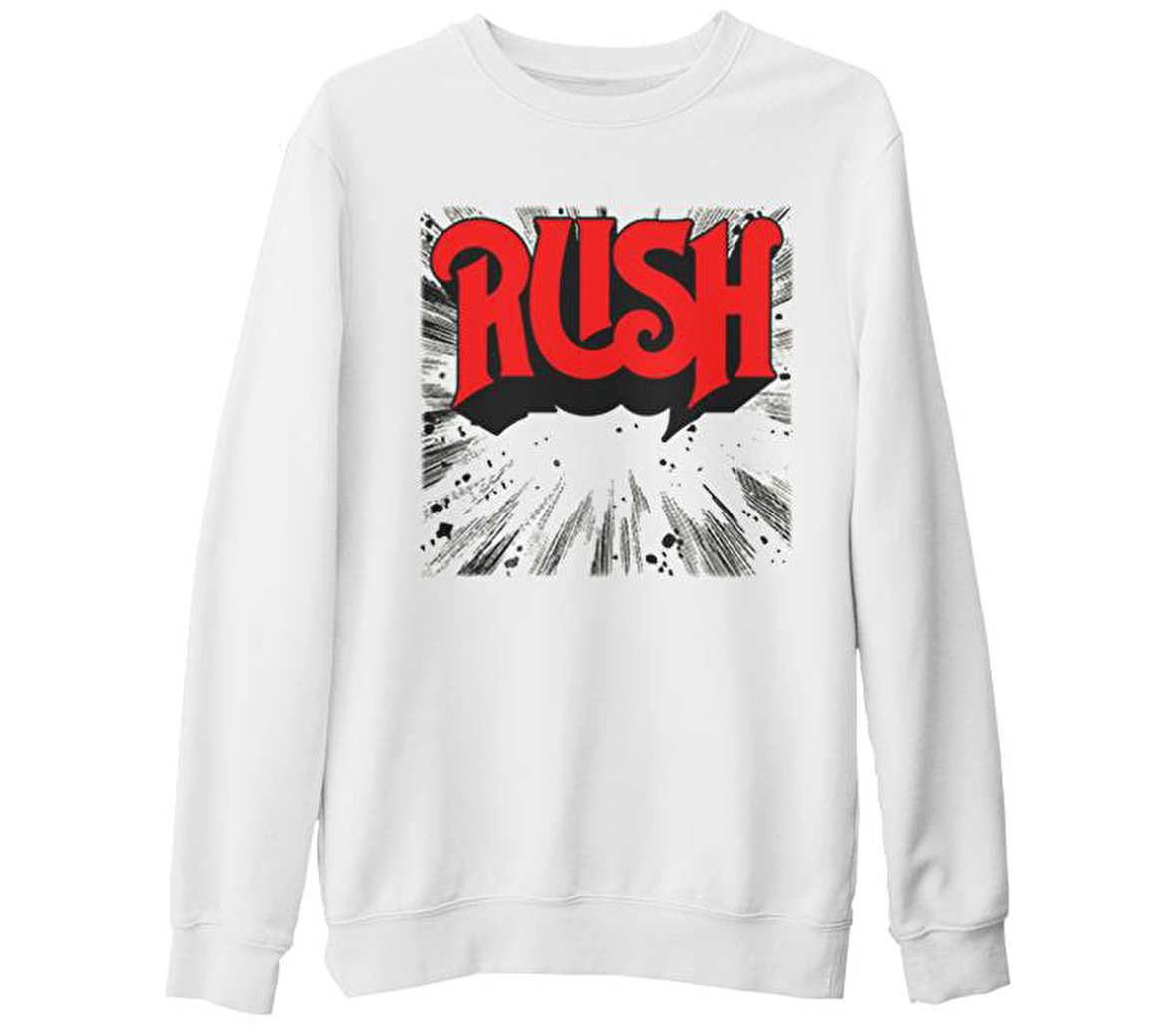 Rush Beyaz Kalın Sweatshirt
