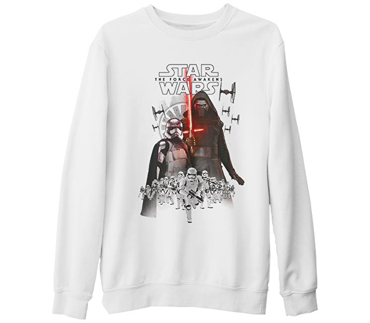 Star Wars - The Force Awakens 11 Beyaz Kalın Sweatshirt