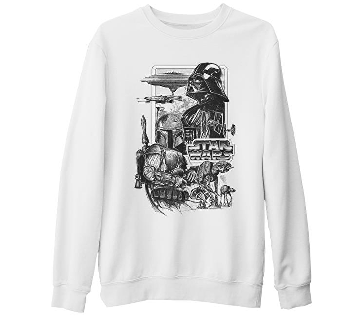 Star Wars - Empire Beyaz Kalın Sweatshirt