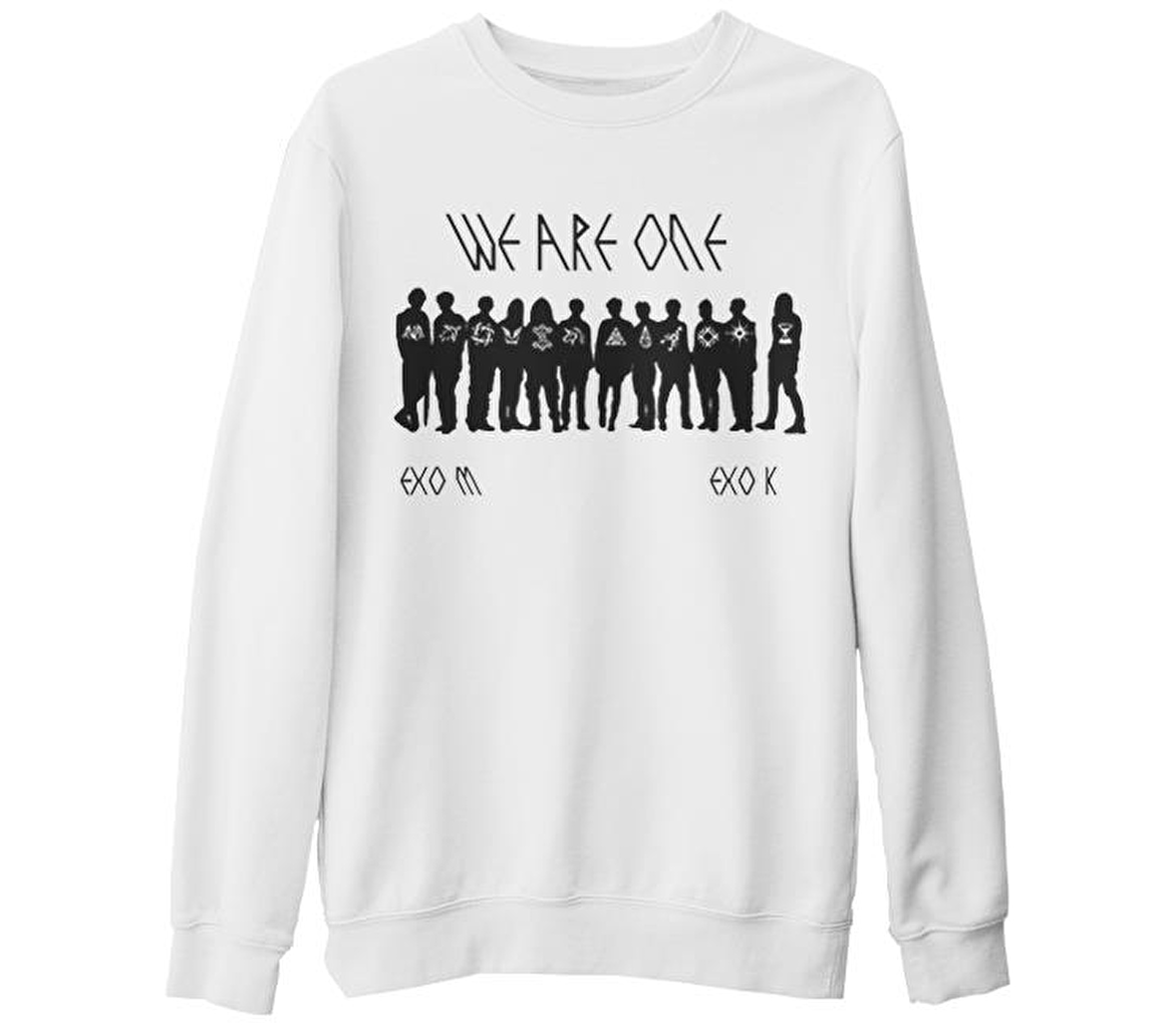 EXO - We are One Beyaz Kalın Sweatshirt