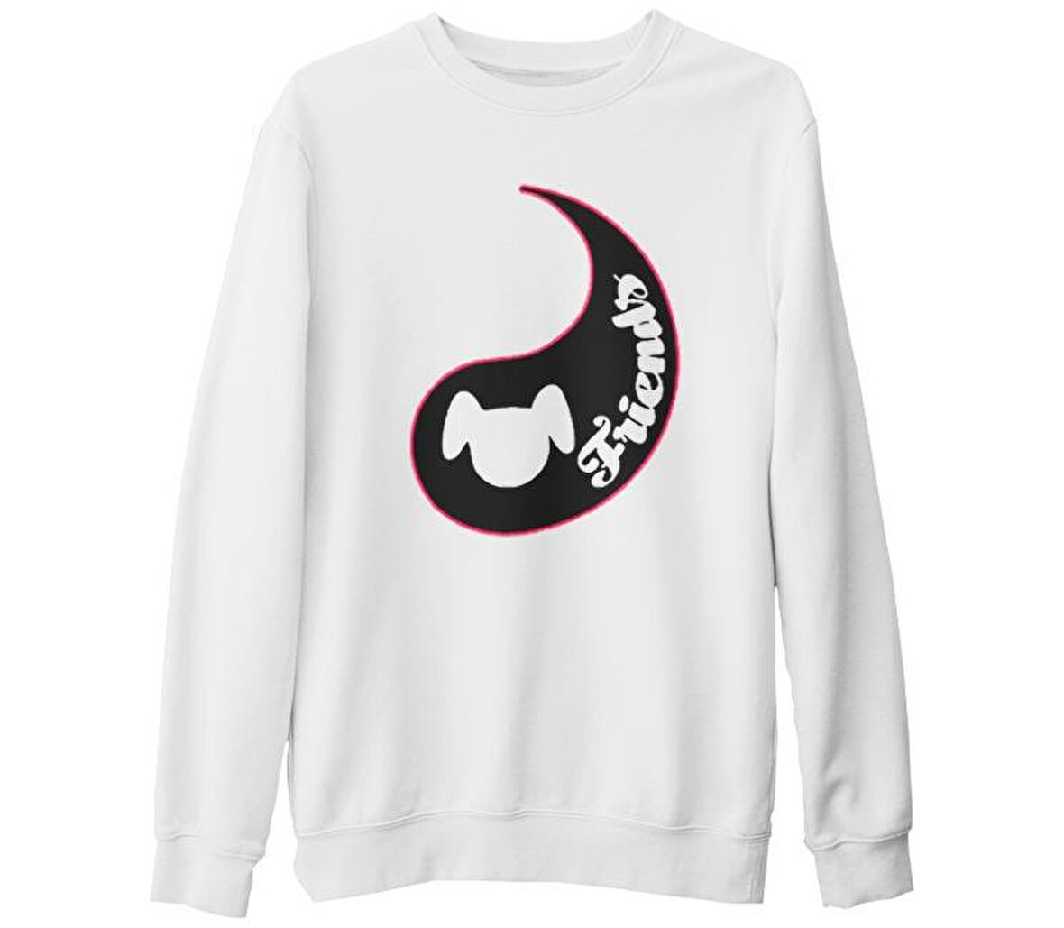 Best Friends - Köpek Beyaz Kalın Sweatshirt