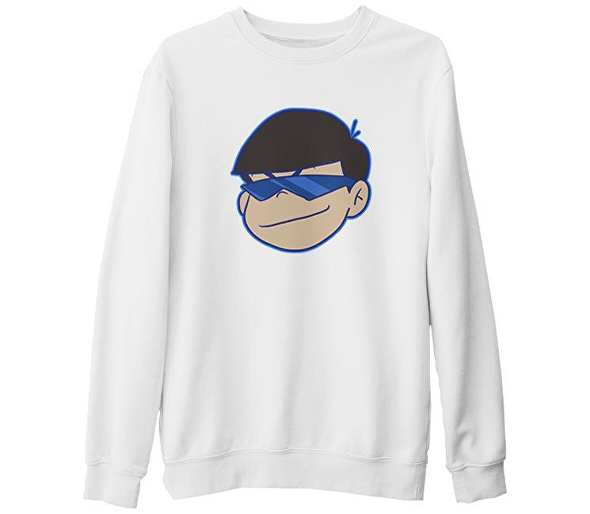Karamatsu Beyaz Kalın Sweatshirt
