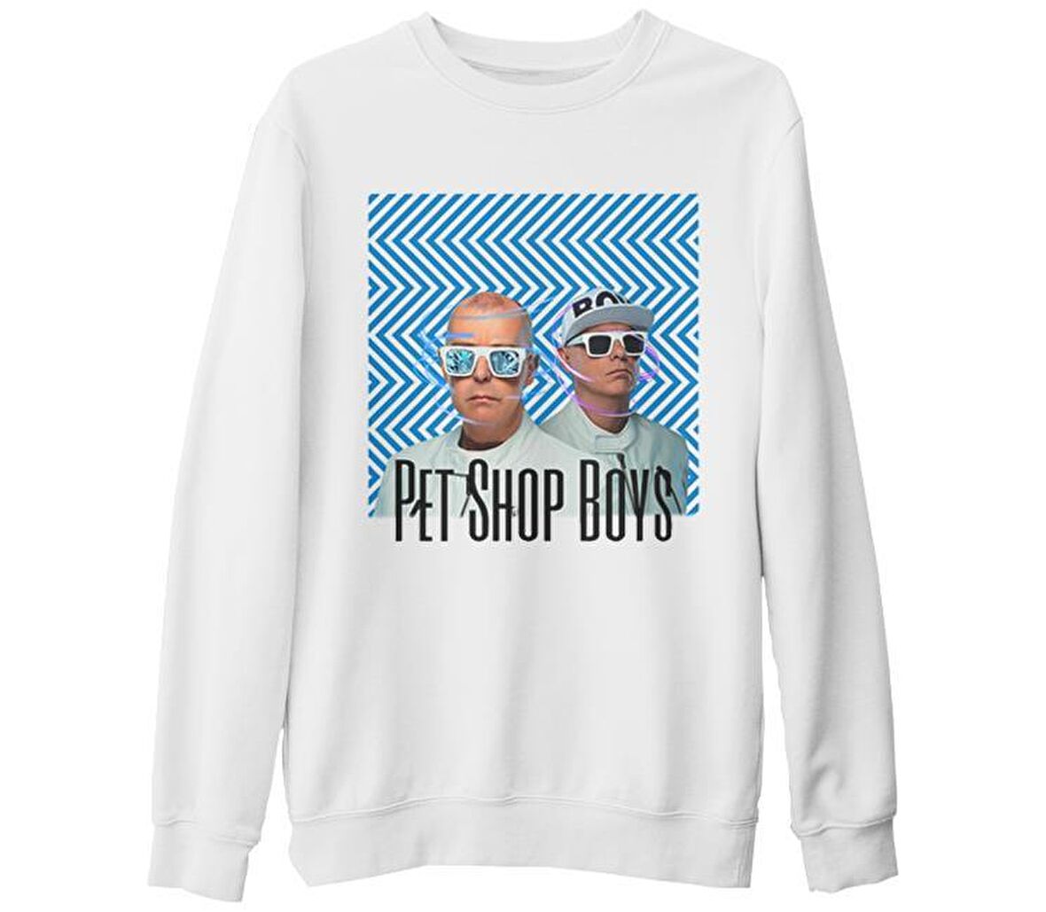 Pet Shop Boys - Super Beyaz Kalın Sweatshirt