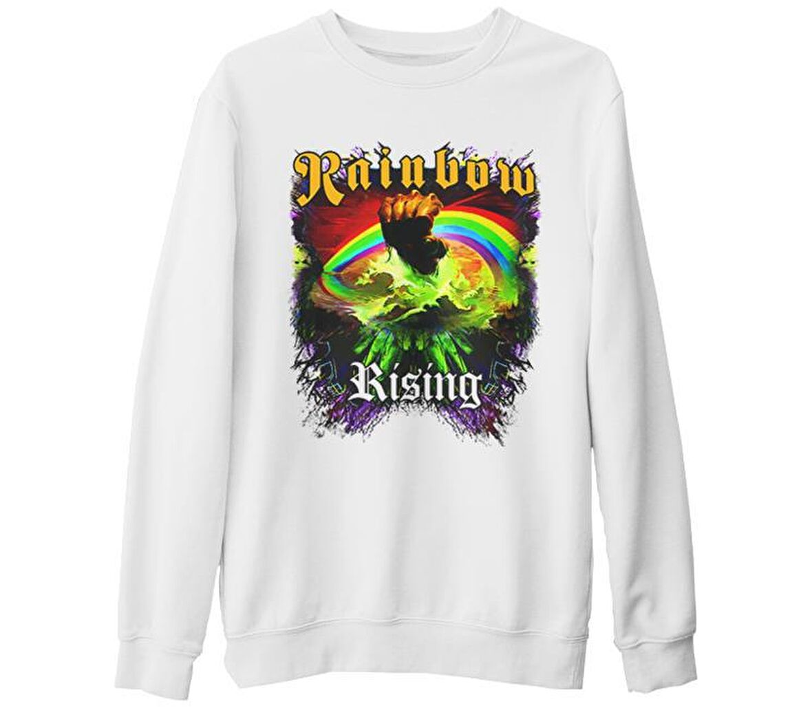 Rainbow - Rising Beyaz Kalın Sweatshirt