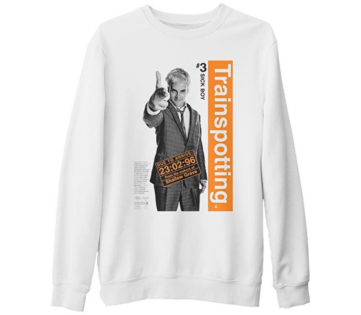 Trainspotting - 3 Beyaz Kalın Sweatshirt