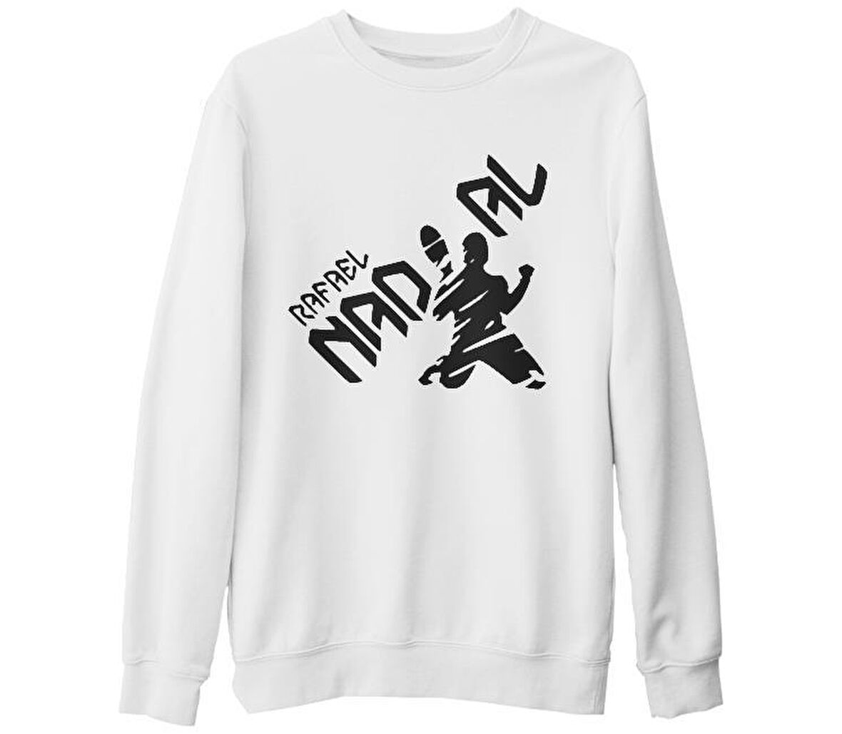 Tenis - Nadal Win Beyaz Kalın Sweatshirt