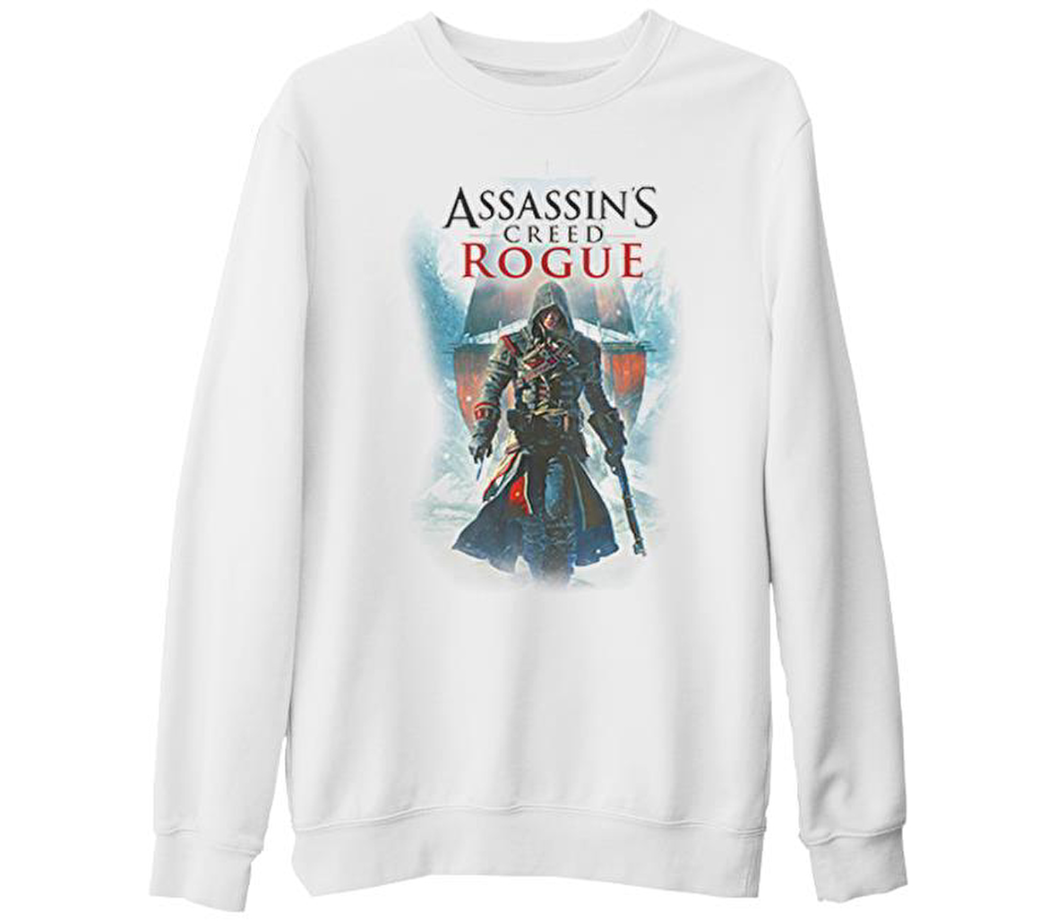Assassin's Creed - Rogue Beyaz Kalın Sweatshirt