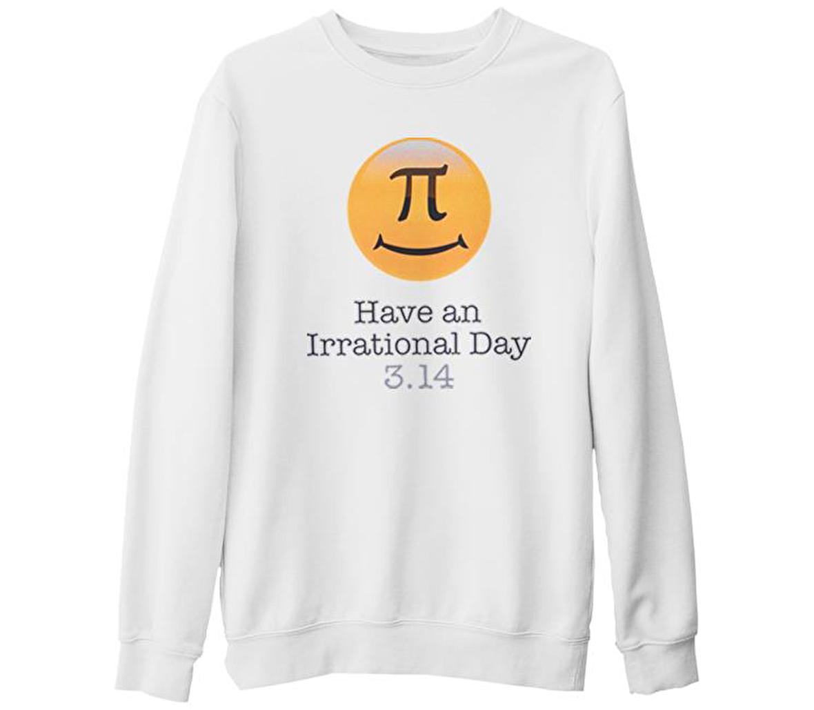 Matematik - Pi 16 Beyaz Kalın Sweatshirt