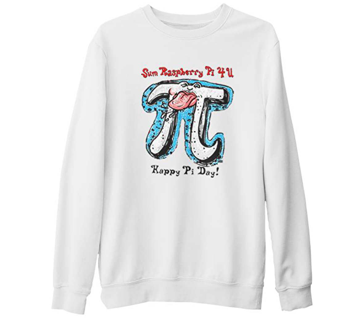 Matematik - Pi 22 Beyaz Kalın Sweatshirt
