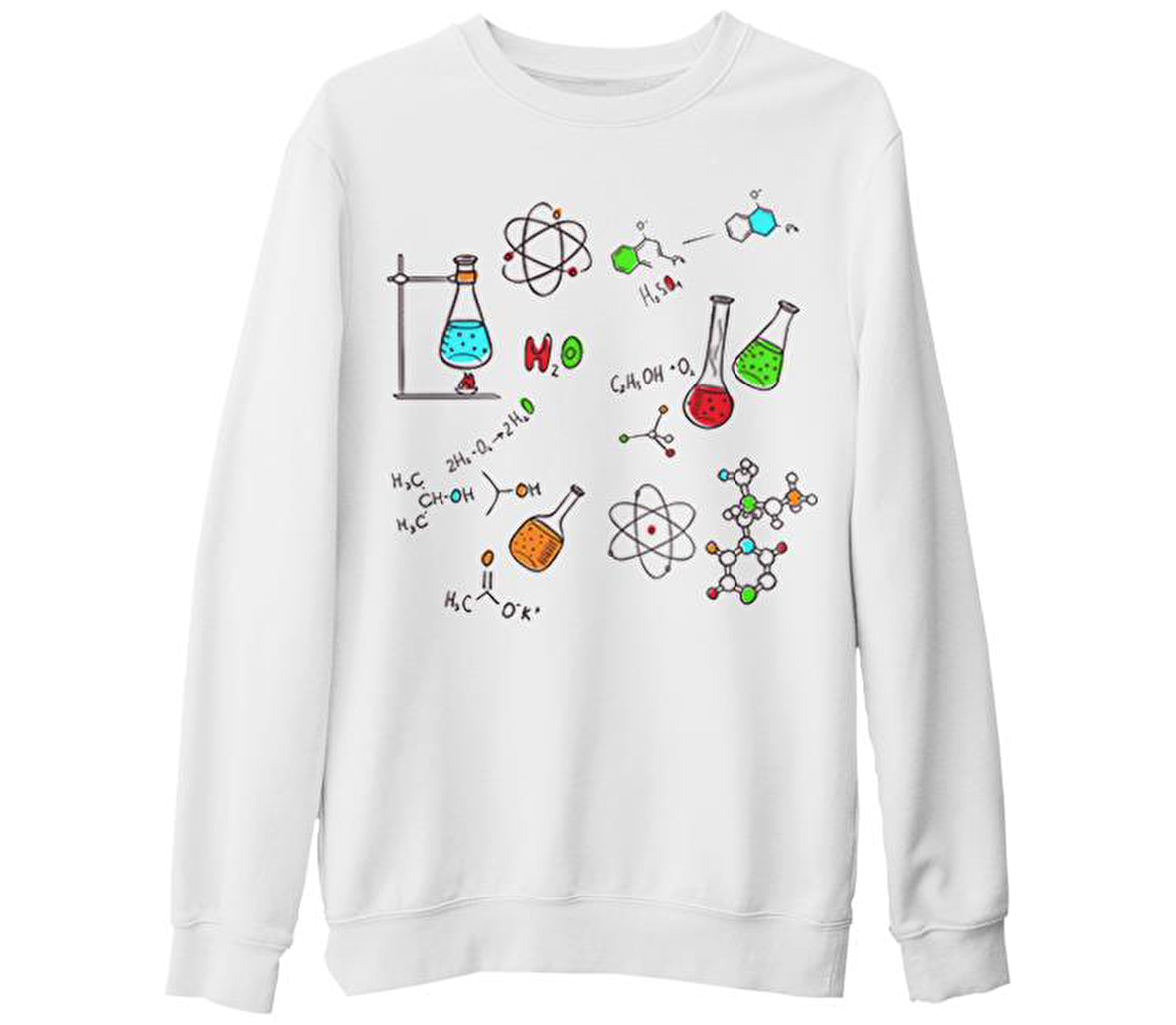 Kimya - Formül Beyaz Kalın Sweatshirt