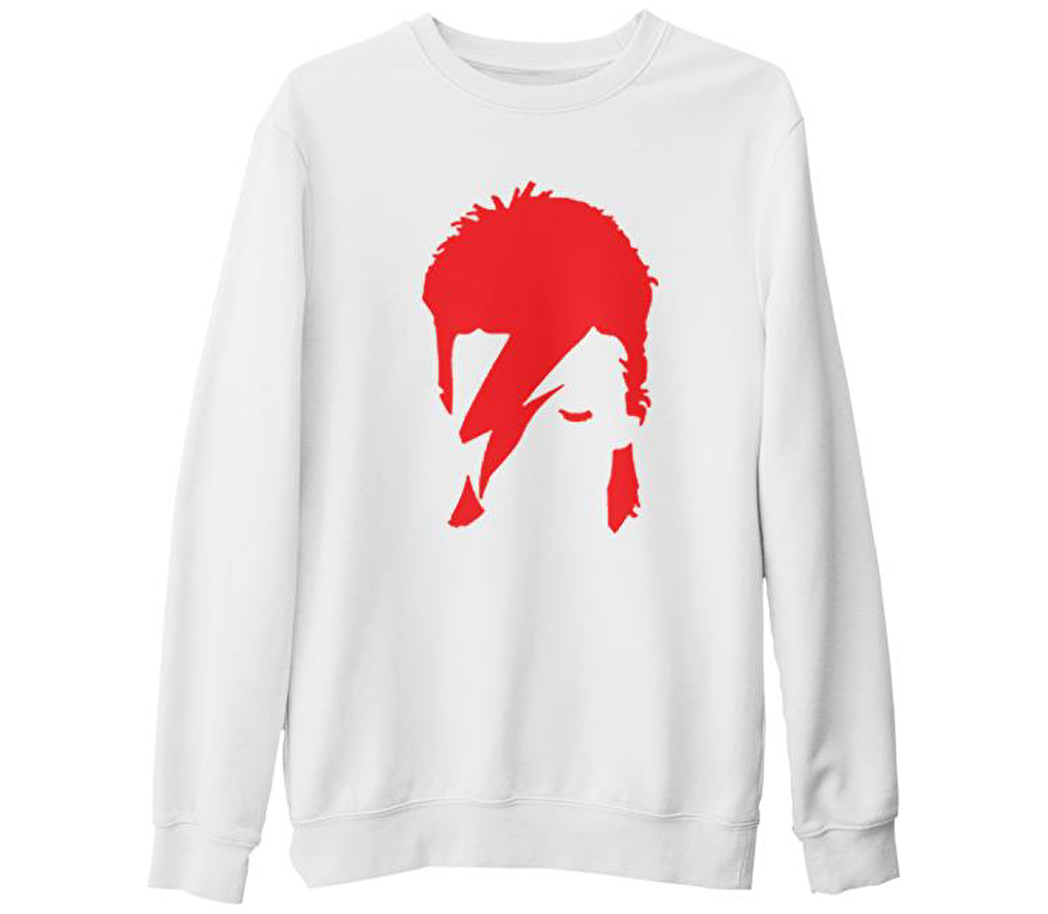 David Bowie - Heat Beyaz Kalın Sweatshirt