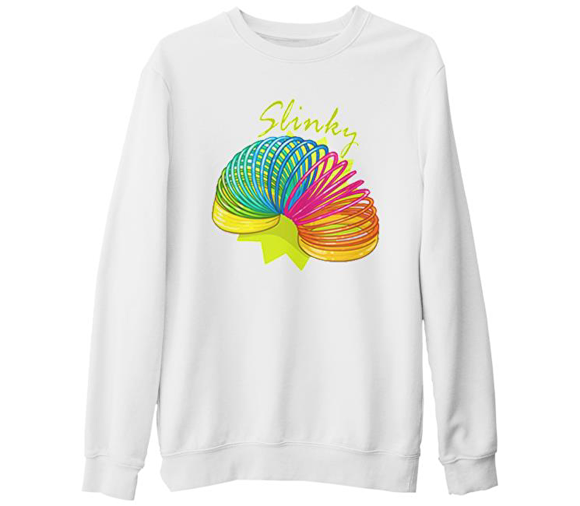 Color Slinky Beyaz Kalın Sweatshirt