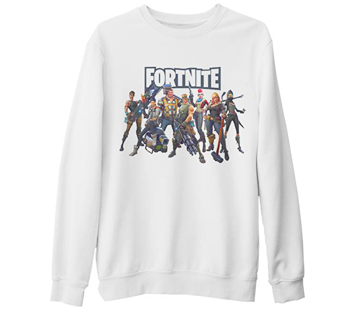 Fortnite - Dream Team Beyaz Kalın Sweatshirt