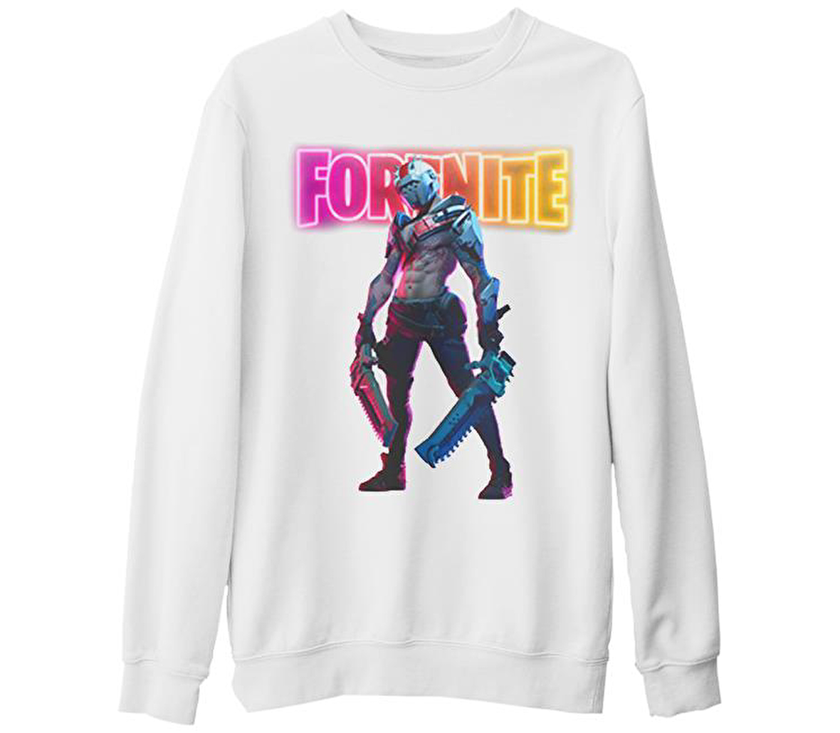 Fortnite - Rust Lord Beyaz Kalın Sweatshirt
