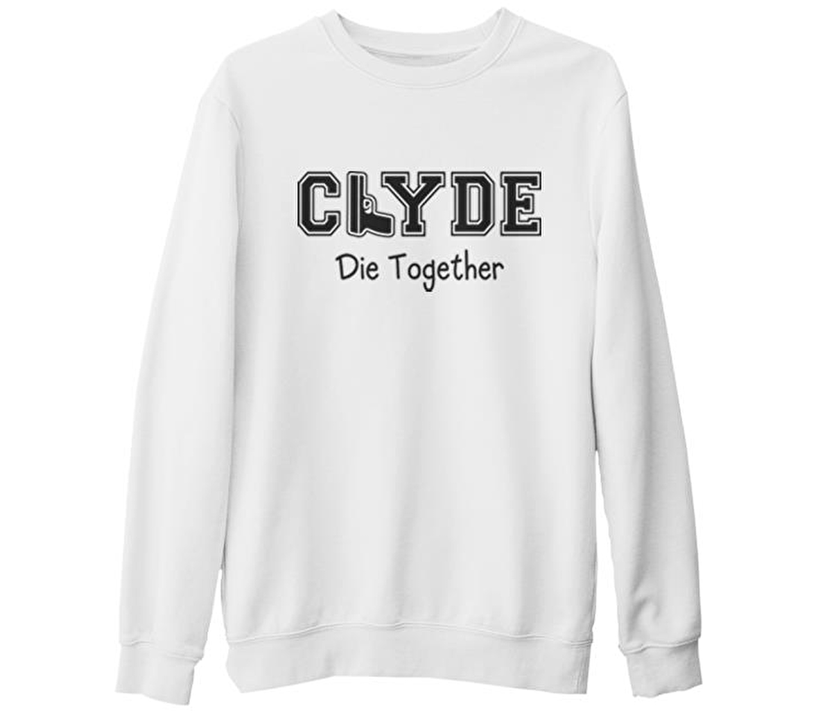 Bonnie and Clyde - Clyde Beyaz Kalın Sweatshirt