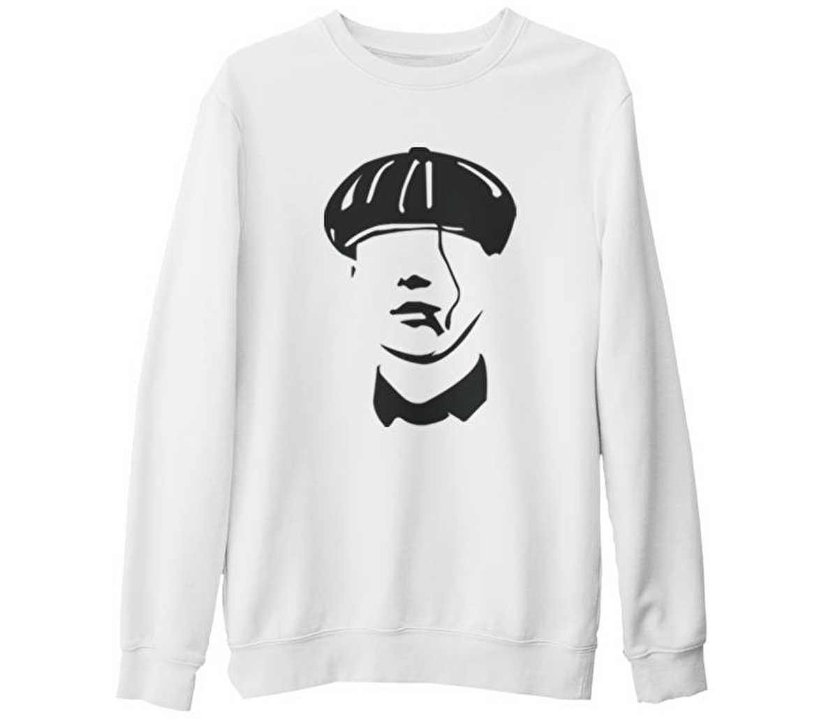 Peaky Blinders - Hat Beyaz Kalın Sweatshirt