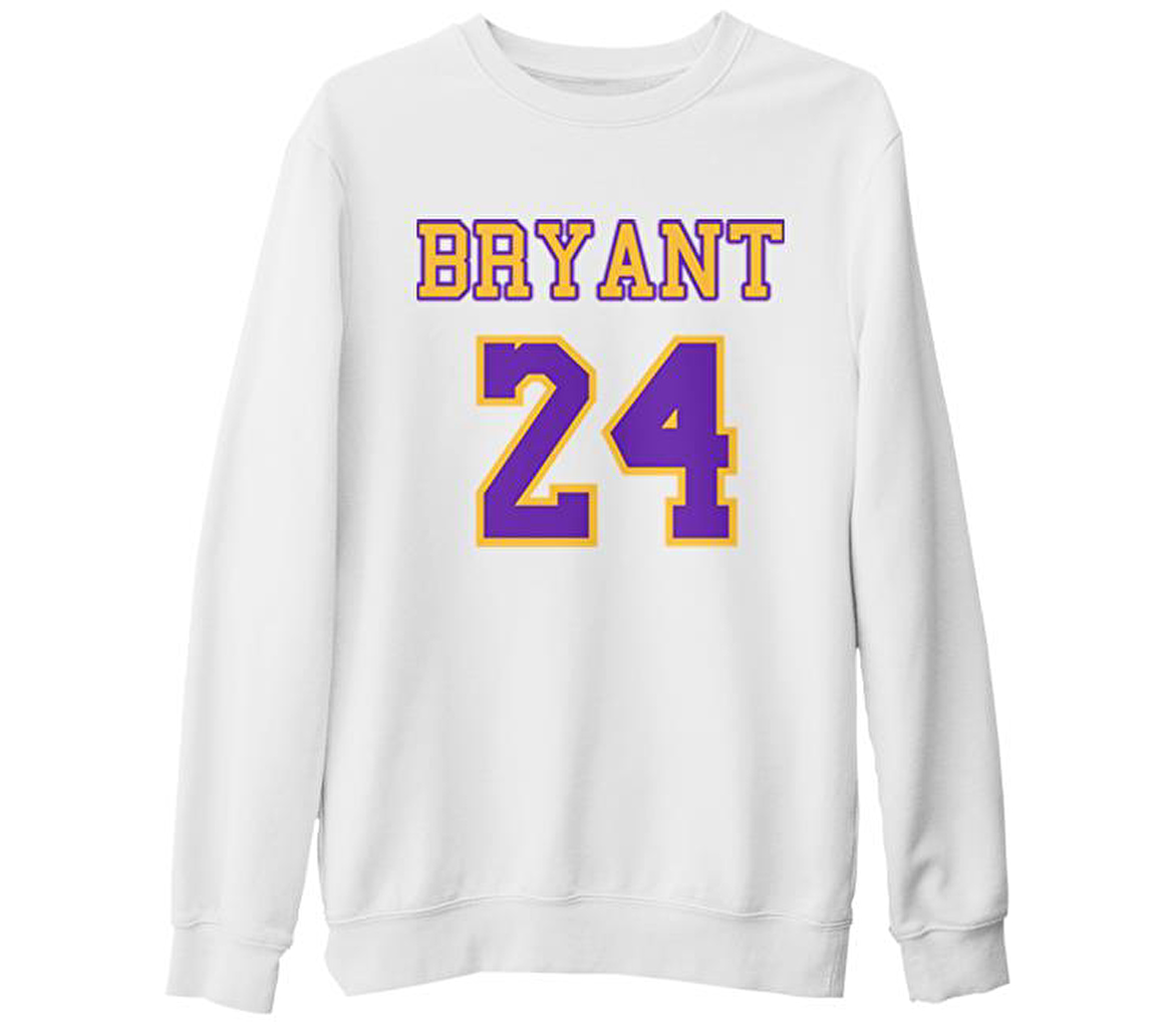 Kobe Bryant - 24 Beyaz Kalın Sweatshirt