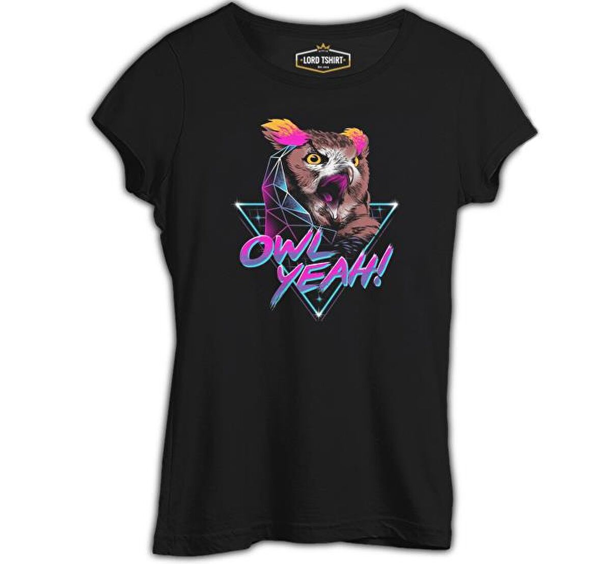 Yeah - Baykuş Siyah Bayan Tshirt