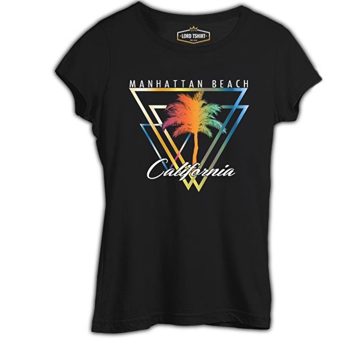 California Beach Siyah Bayan Tshirt