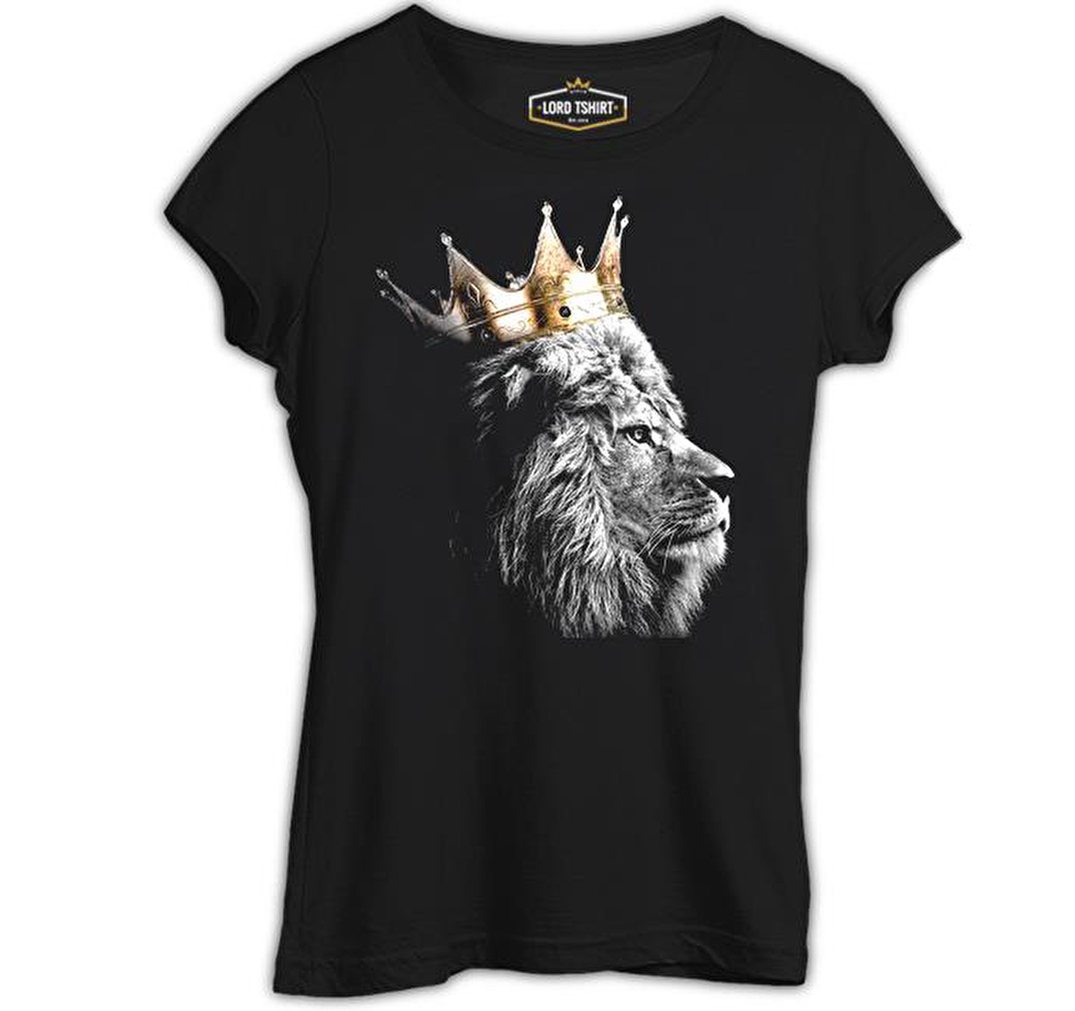 Aslan - Kral Taç Siyah Bayan Tshirt