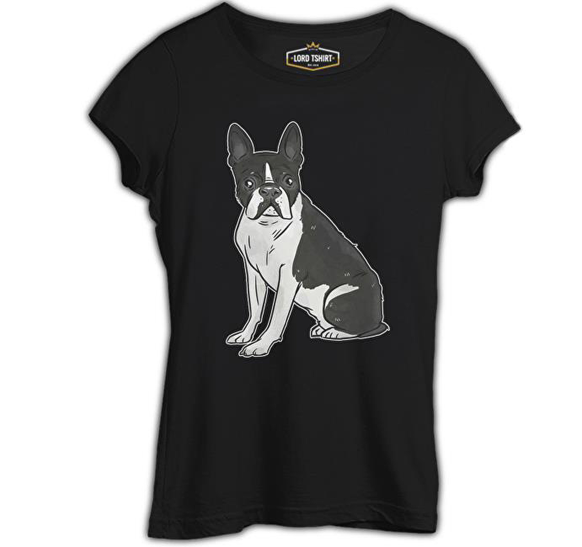 Hayvan - Köpek Terrier Siyah Bayan Tshirt