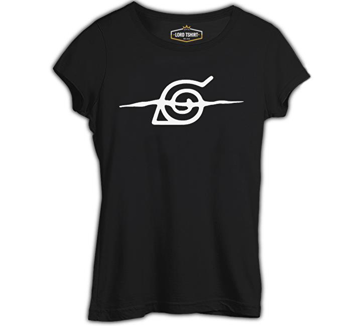Naruto - Logo Çizik Siyah Kadın Tshirt