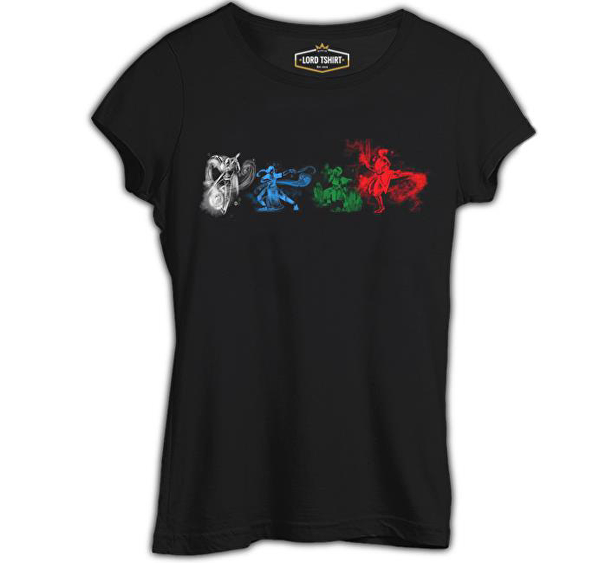 Son Hava Bükücü  Aang  Katara Prens Zuko  Toph Beifong Siyah Kadın Tshirt