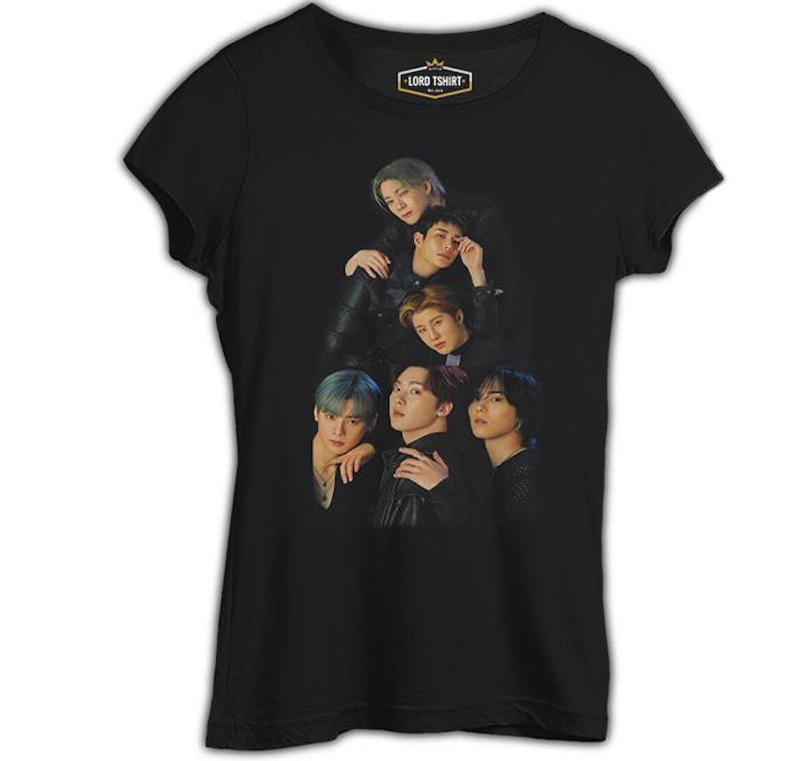 Super M - Group Siyah Bayan Tshirt
