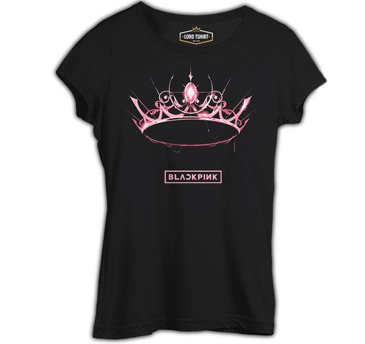 Black Pink - Crown Siyah Bayan Tshirt