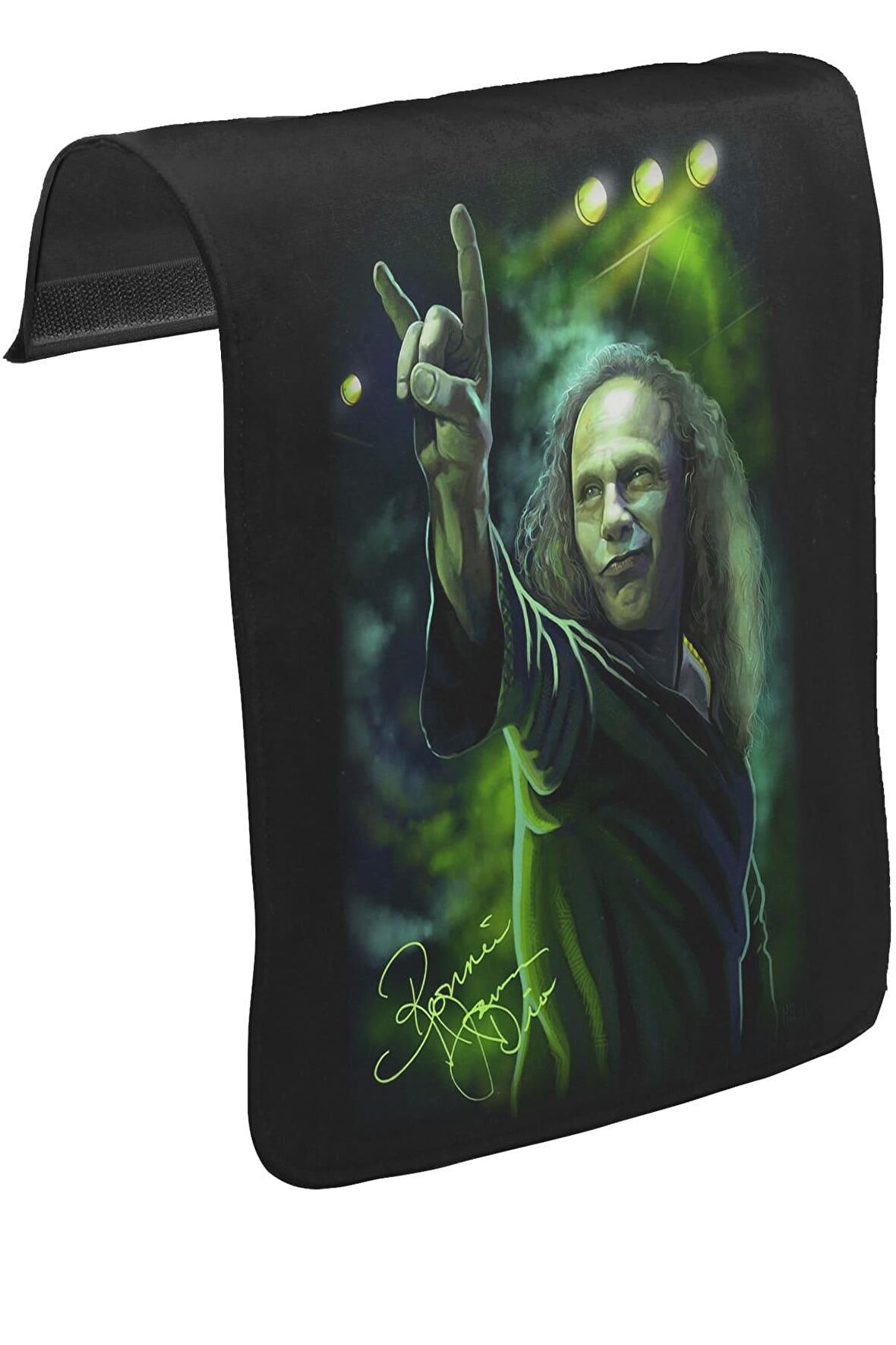 Ronnie James Dio Unisex Siyah Tak-Çıkar Postacı Çanta Kapağı CK-1007