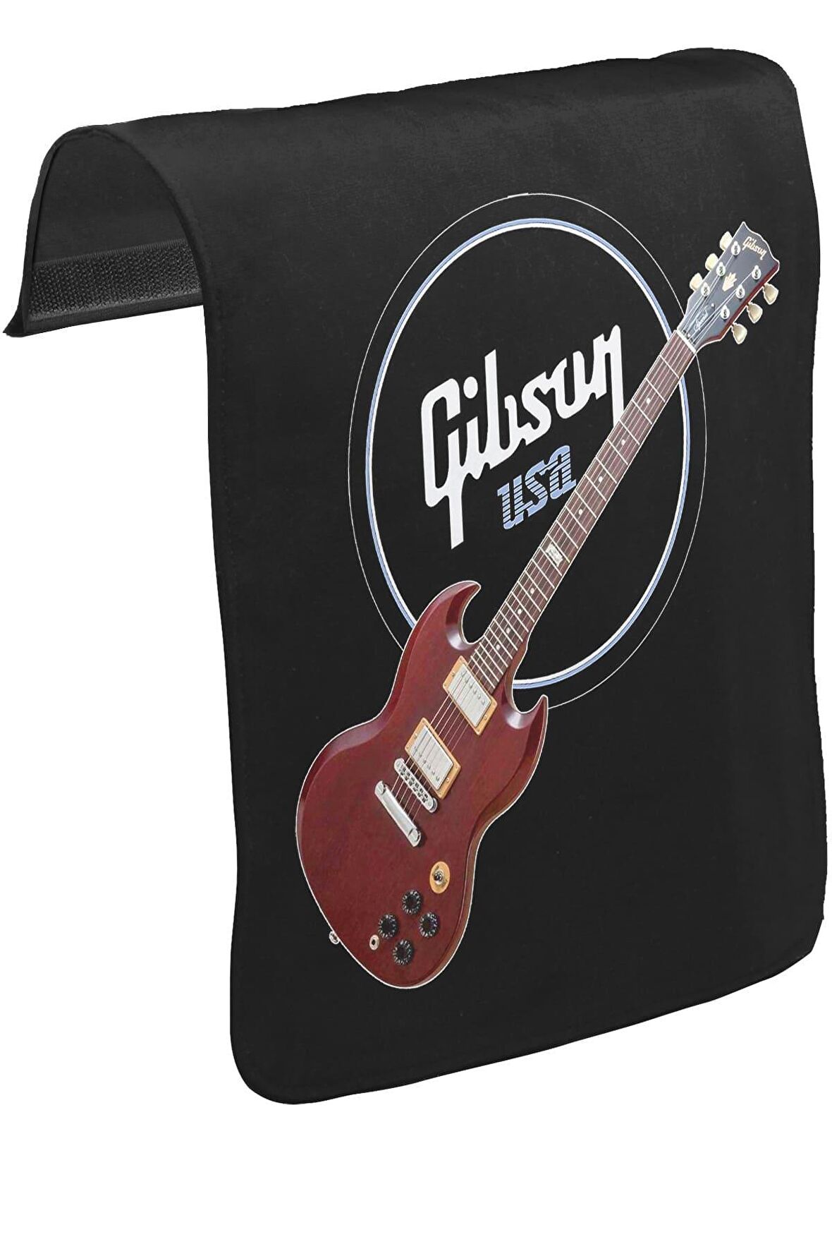 Gitar - Gibson - USA Unisex Siyah Tak-Çıkar Postacı Çanta Kapağı CK-1031