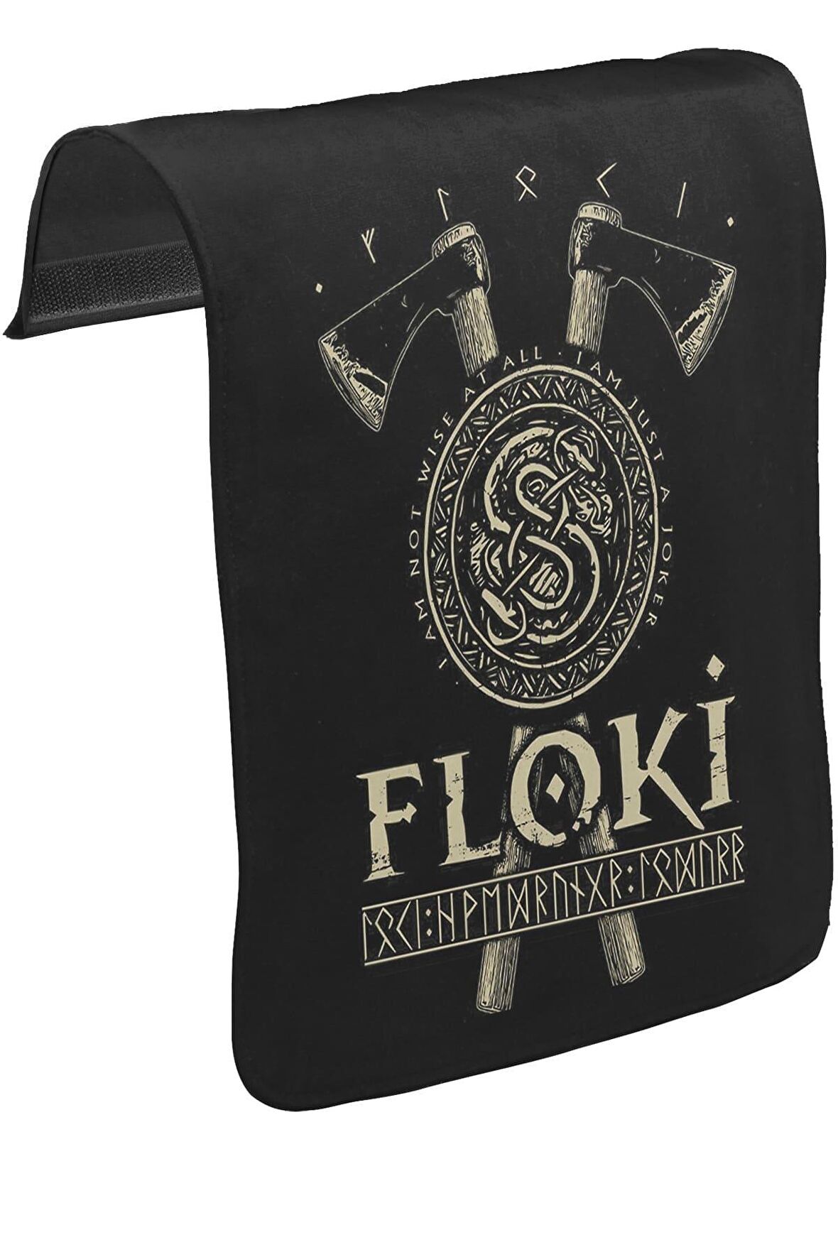 Vikings - Floki Unisex Siyah Tak-Çıkar Postacı Çanta Kapağı CK-1032