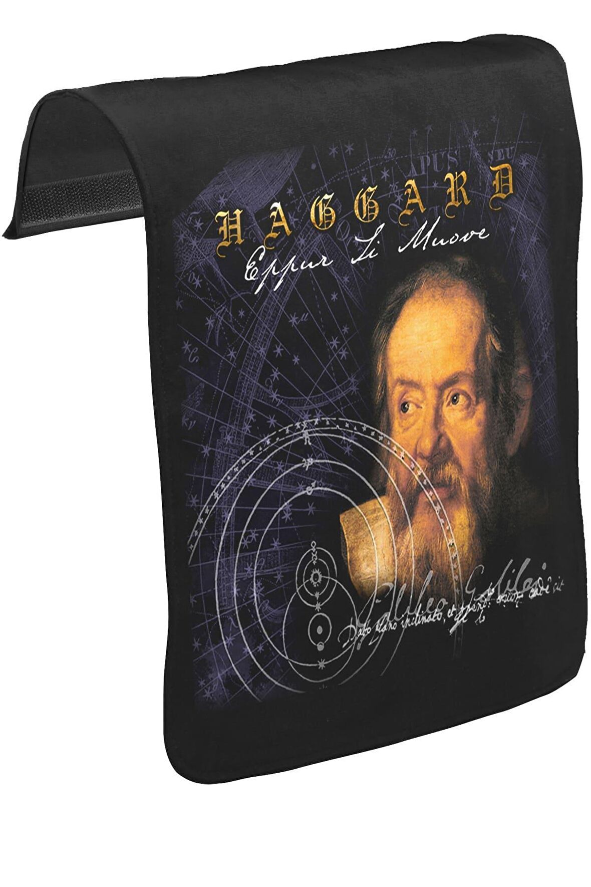 Haggard - Eppur Si Muove Unisex Siyah Tak-Çıkar Postacı Çanta Kapağı CK-1035