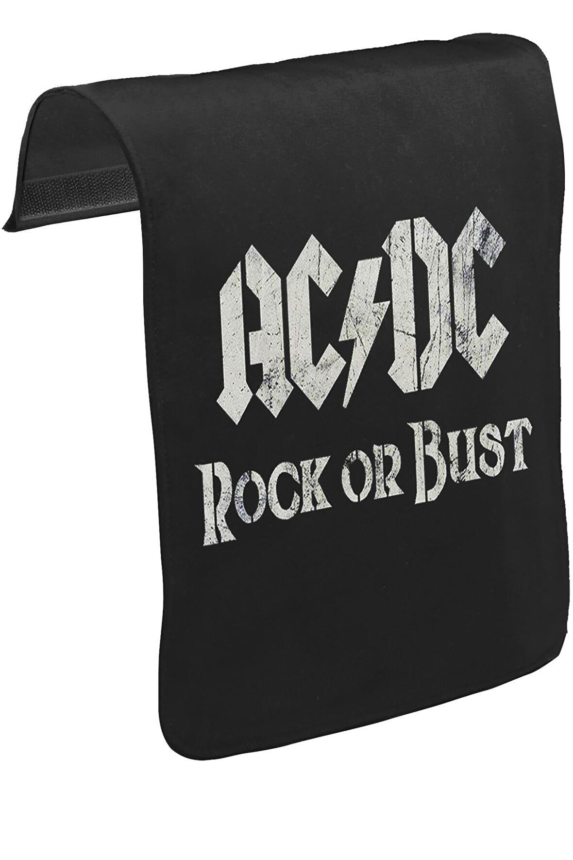 AC DC - Rock or Bust Logo Unisex Siyah Tak-Çıkar Postacı Çanta Kapağı CK-1045